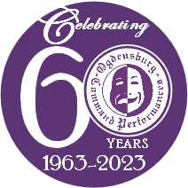 Ogdensburg Command Perfromances 60th anniversary logo with the years 1963-2023